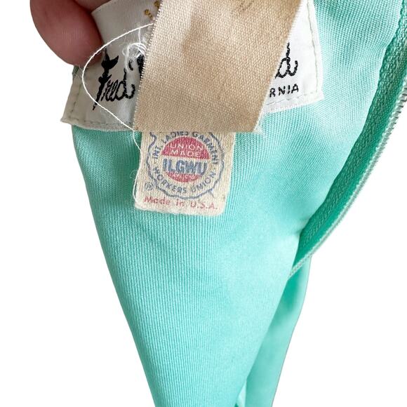 Vintage 1970's Fred Rothschild Maxi Dress Green - Picture 12 of 15